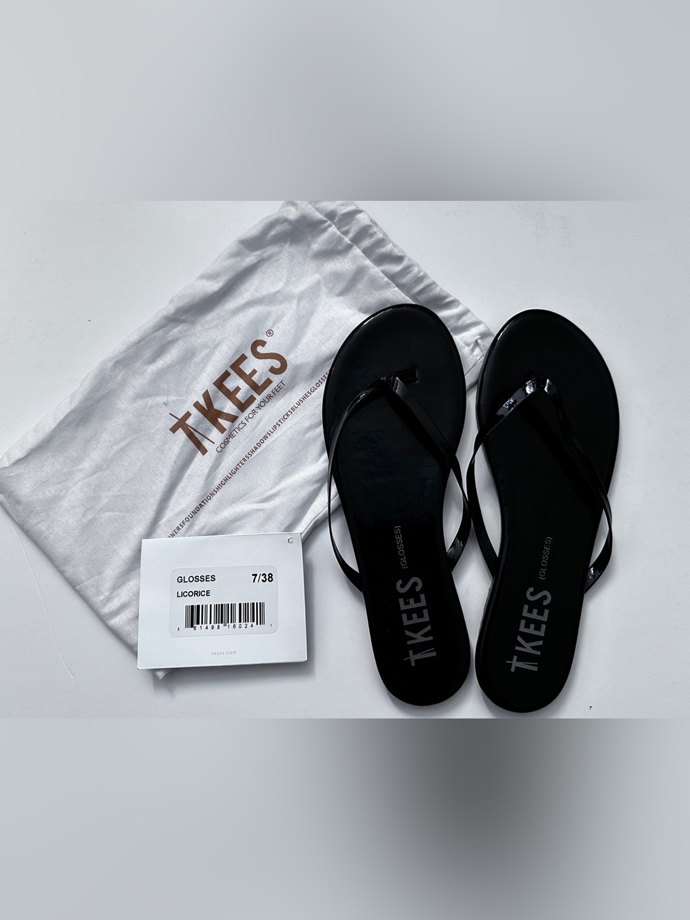 TKEES Leather Sandals in Black